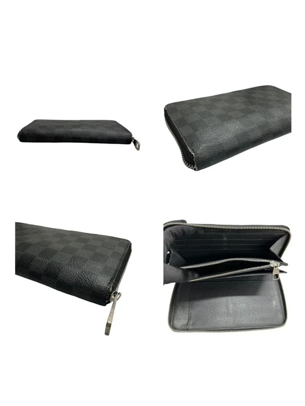 Louis Vuitton Damier Graphite Black Silver Leather Wallet